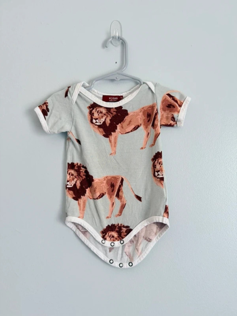 MilkBarn Lion Print Bodysuit 6-12M
